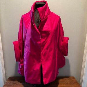 Planet by Lauren G chic cape, one size, pink